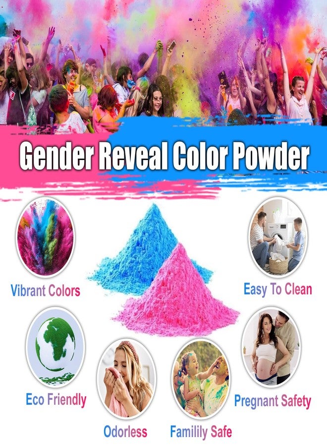 DOTUHAO Color Run Powder - 1LB Pink & 1LB Blue Color Powder, Perfect for Boy or Girl, Color Toss, and Car Burnout, War Paint, Holi Festival - Perfect Gender Reveal Powder - Image 3