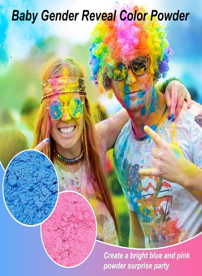 DOTUHAO Color Run Powder - 1LB Pink & 1LB Blue Color Powder, Perfect for Boy or Girl, Color Toss, and Car Burnout, War Paint, Holi Festival - Perfect Gender Reveal Powder - Image 2