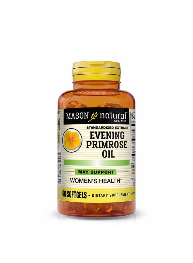 MASON NATURAL Evening Primrose Oil 1000 mg, Hormonal Balance & Skin Support for Women, Rich in Omega,6 GLA & LA, PMS & Menopause Relief Supplement, 60 Softgels - Image 1