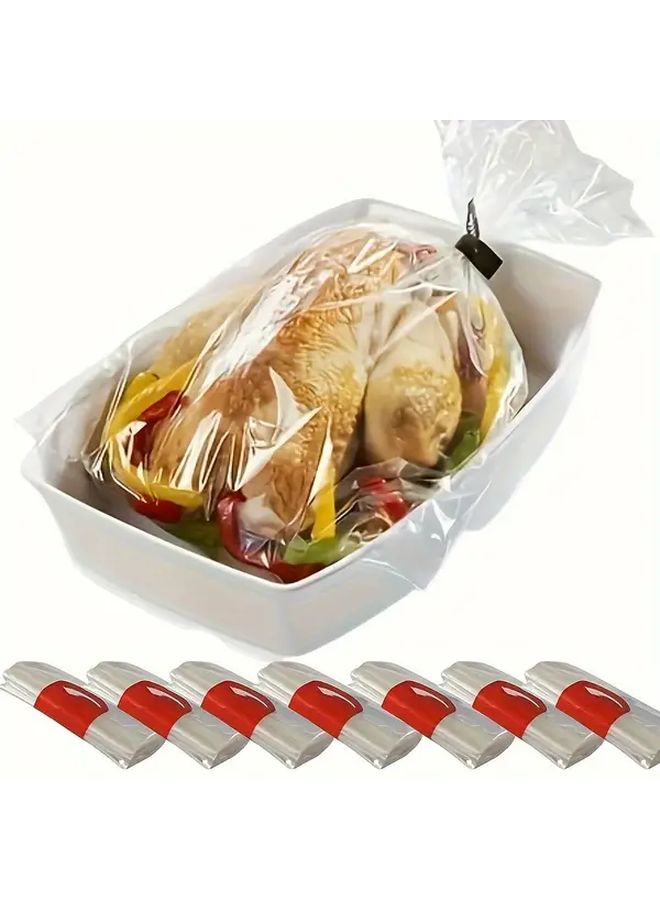 25pcs Transparent Large Cooking Oven Bags Heat Resistant to 428F for Roasting Baking Grilling Camping Easy Cleanup - Image 3