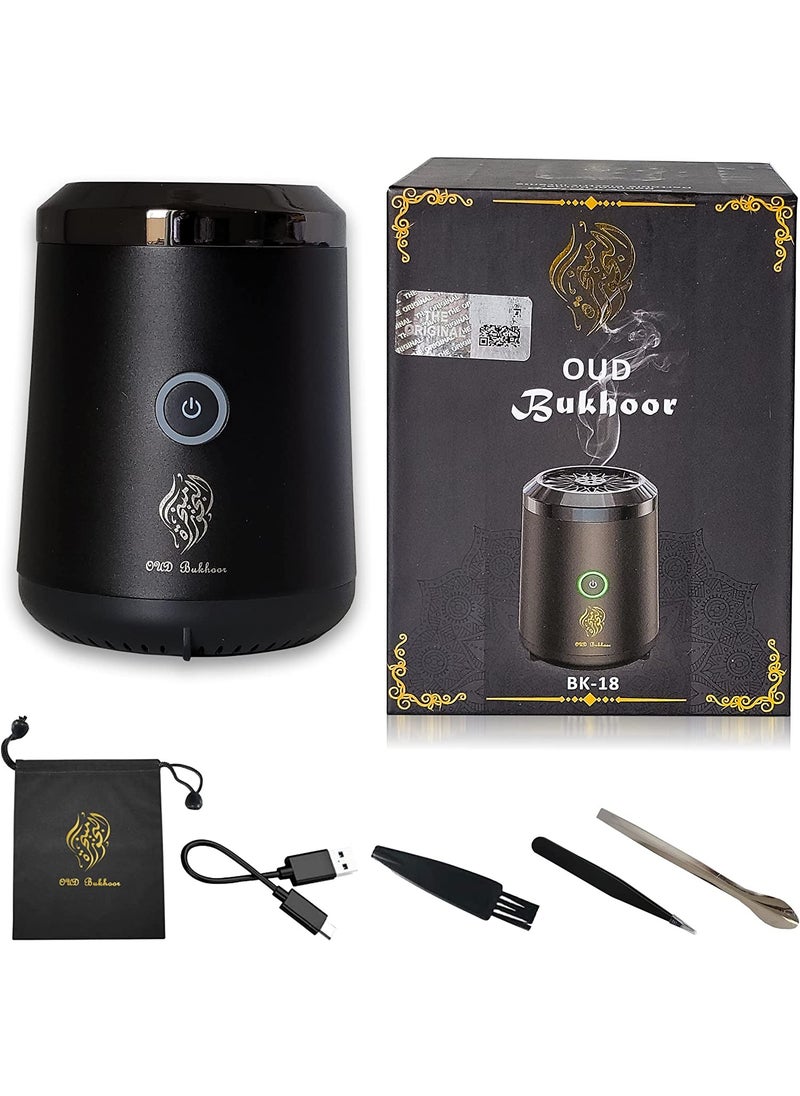 Bakhoor Electric Oud Incense Bukhoor Burner Aroma Diffuser With Long Lasting Battery Usb Rechargeable Great Gift For Home, Car, Desert Camping And Travel  - Image 1