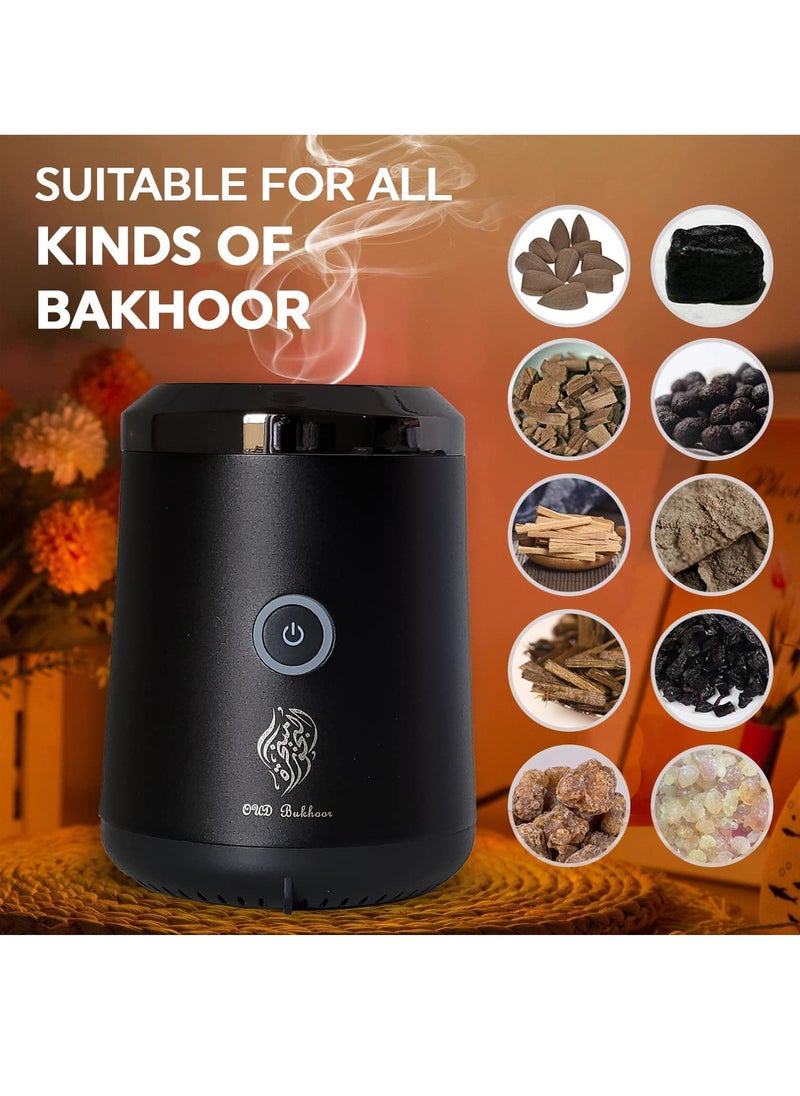 Bakhoor Electric Oud Incense Bukhoor Burner Aroma Diffuser With Long Lasting Battery Usb Rechargeable Great Gift For Home, Car, Desert Camping And Travel  - Image 3
