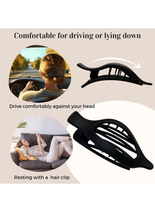 8 Pack Flat Hair Clips for Women,Matte No Crease Flat Claw Clips, Large Strong Hold Barrettes for Thick & Thin Hair, French Duckbill Styling Accessories - Image 4