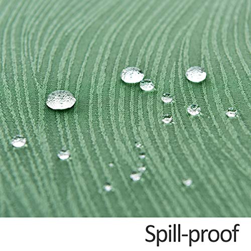 maxmill Jacquard Table Cloth Swirl Pattern Spillproof Wrinkle Resistant Heavy Weight Soft Tablecloth for Kitchen Dinning Tabletop Outdoor Picnic Rectangle 52 x 70 Inch Sage Green - Image 5