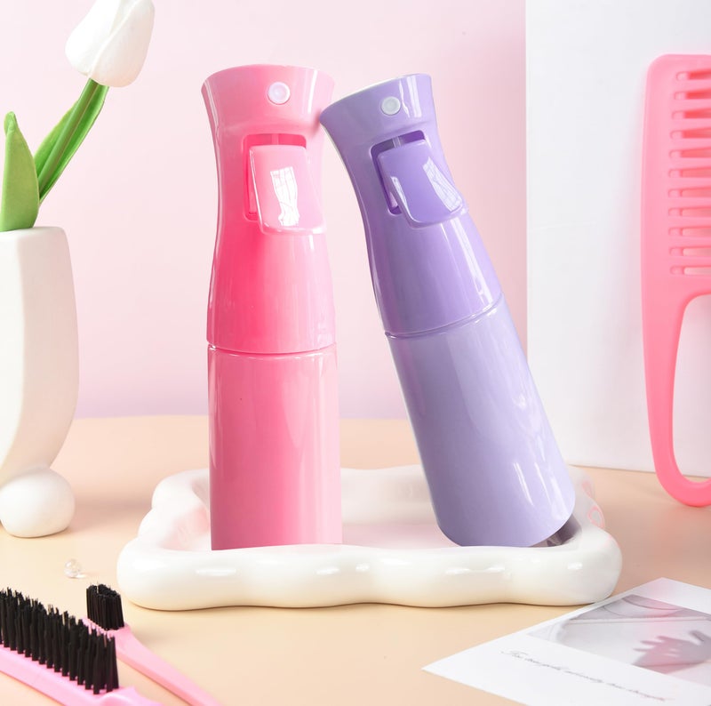 SUPHOUSE 12 Pcs Hair Brush Set with Hair Spray Bottle for Toddlers, Women, Detangling Brush for Wet Dry Curly Hair, Edge Bristles Wide Tooth Rat Tail Combs for Baby Girls (pink) - Image 3