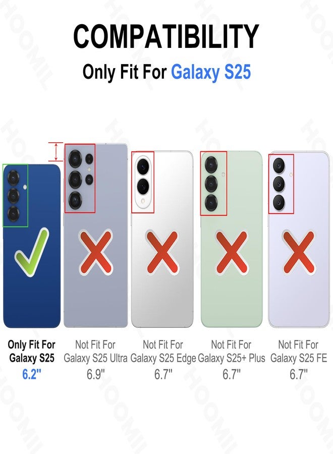 هوميل جراب HOOMIL لهاتف Samsung Galaxy S25 مقاس 6.2 بوصة، غير قابل للاصفرار، حماية من السقوط، غطاء خلفي صلب شفاف مضاد للخدش - شفاف للغاية - Image 2