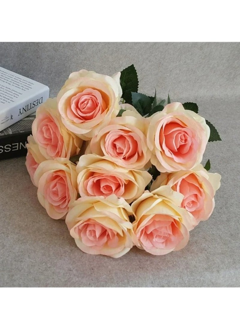 Timeless Beauty 6 Heads Artificial Foam Rose Flower Bunch Pink