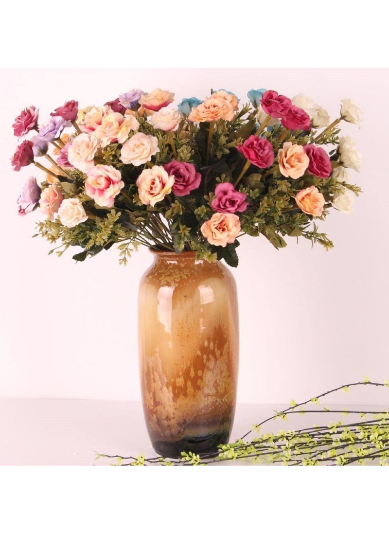 Timeless Beauty 6 Heads Artificial Foam Rose Flower Bunch Pink