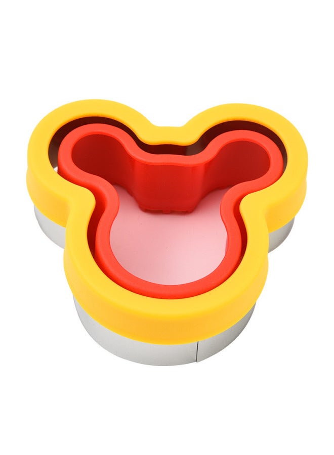 Creative Product Treatment Cutting Sealing Mold Bread Mold Toast Biscuits Steamed Bread Fruit Pressing Sandwich Mold-Color:Mickey Mouse Sandwich - Image 1