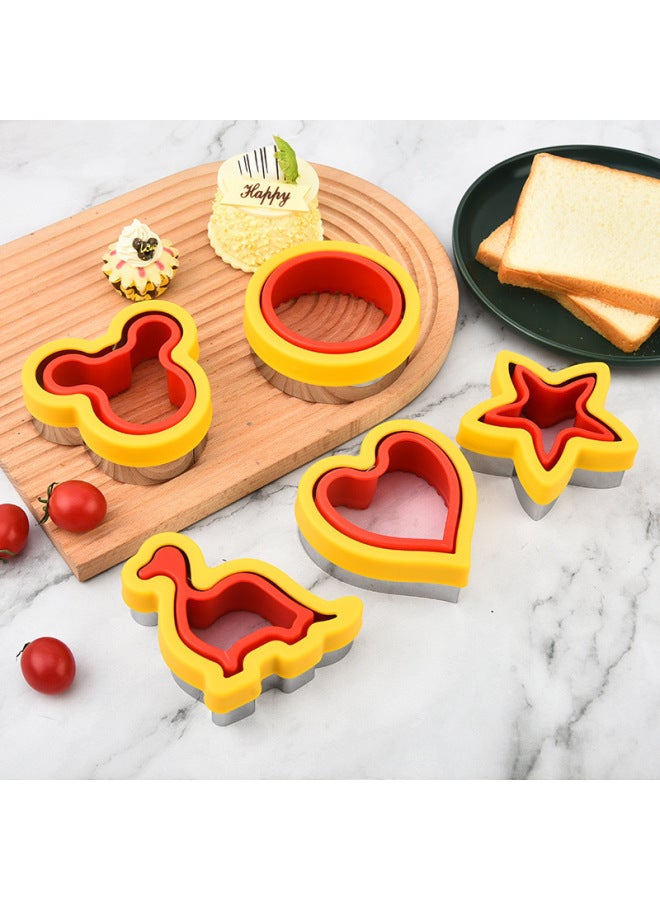 Creative Product Treatment Cutting Sealing Mold Bread Mold Toast Biscuits Steamed Bread Fruit Pressing Sandwich Mold-Color:Mickey Mouse Sandwich - Image 3