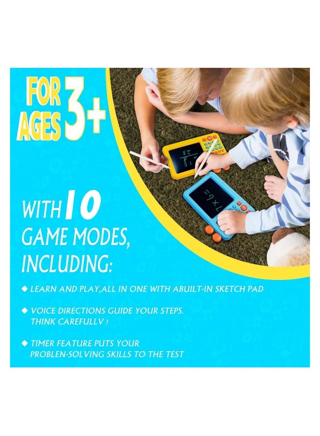 Math Games Calculator, Math Educational Learning Electronic Toys, with Sketch Pad, Gifts for Kids Ages 6-13, Addition, Subtraction, Multiplication, Division, Number Comparison & Logic, Blue - Image 4
