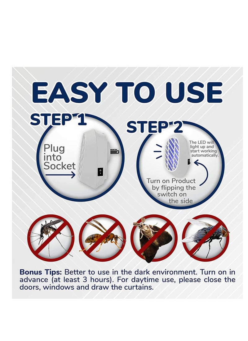 Excefore Bug Zapper - Inside Mosquito Trap - Mosquito Killer - Indoor Bug Zapper for Home - Fly Trap Indoor - Mosquito Trap - Fruit Fly Killer - Indoor Bug Zapper - Insect Traps Indoor - Bug Light 2 Packs  - Image 3