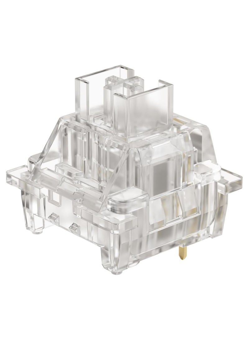 Akko V3 Crystal Pro Keyboard Switch with Dustproof Stem for Mechanical Gaming Keyboard, 43gf Actuation Force Key Switches (45pcs)