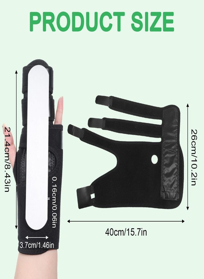 Qianyu Trigger Finger Splint Hand and Wrist Brace Support Adjustable Fingers Brace Straightening Immobilizer for Mallet Finger Trigger Fingers Arthritis Tendonitis Fits for Left Hand - Image 2