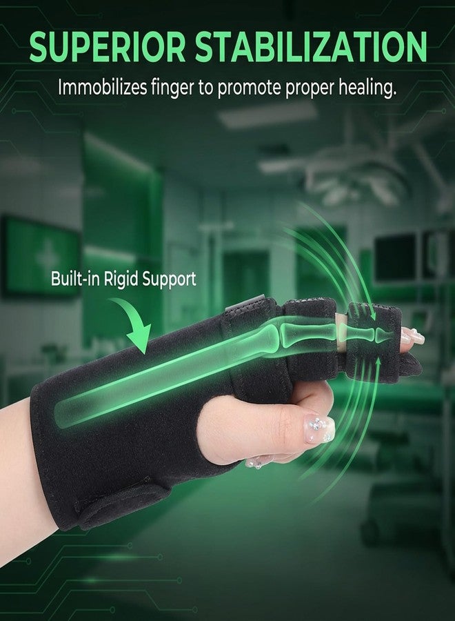 Qianyu Trigger Finger Splint Hand and Wrist Brace Support Adjustable Fingers Brace Straightening Immobilizer for Mallet Finger Trigger Fingers Arthritis Tendonitis Fits for Left Hand - Image 5