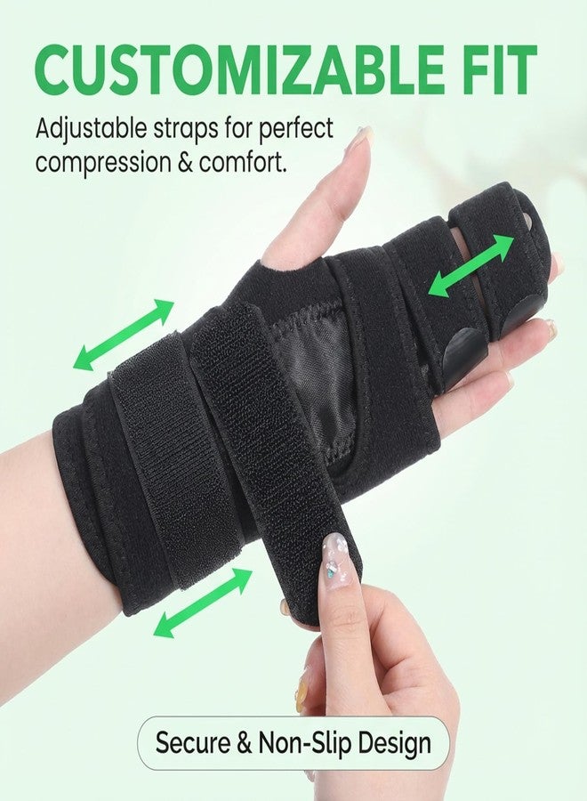 Qianyu Trigger Finger Splint Hand and Wrist Brace Support Adjustable Fingers Brace Straightening Immobilizer for Mallet Finger Trigger Fingers Arthritis Tendonitis Fits for Left Hand - Image 3