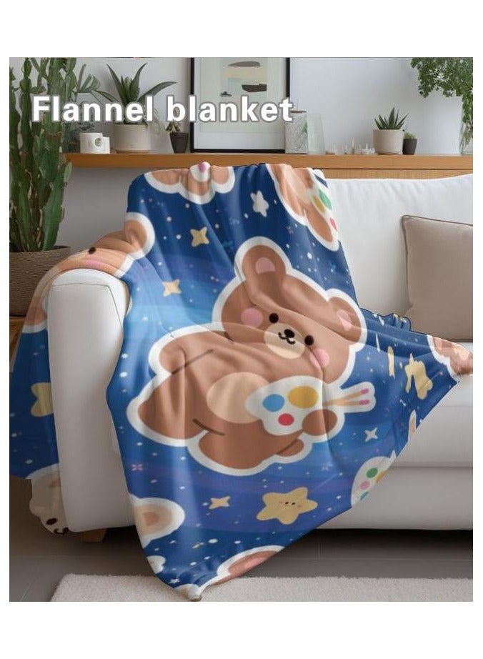 general Flannel thin blanket (warm and comfortable, suitable for sleep, gaming, dust removal and sandproof) 150cm*200cm - 932 - Image 1