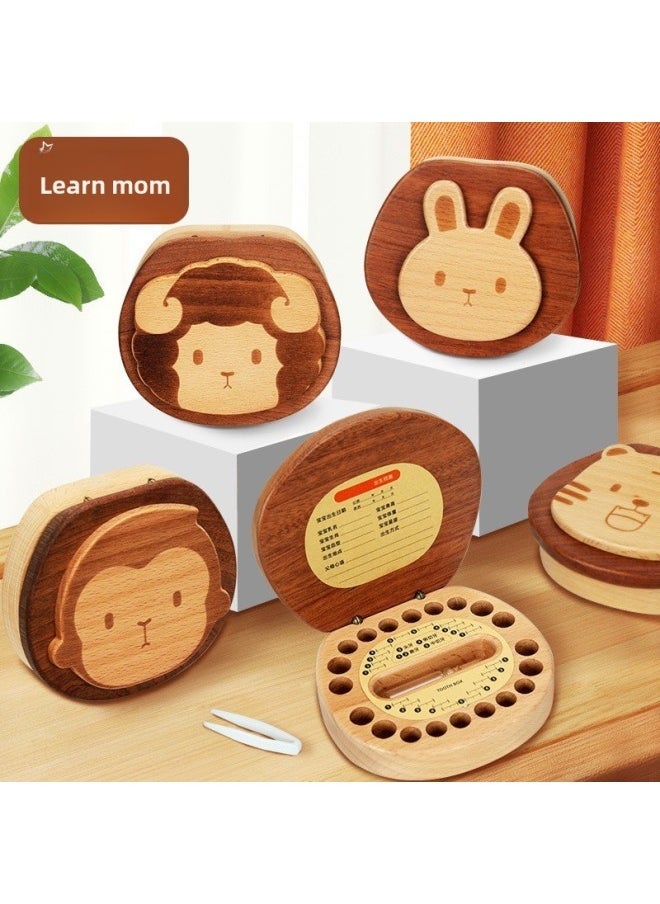 12 Zodiac Baby Teeth Box Children's Commemorative Box Boys And Girls Baby Teeth Lanugo Collection Box Birthday Gift Toys-color:monkey●baby Tooth Box - Image 2
