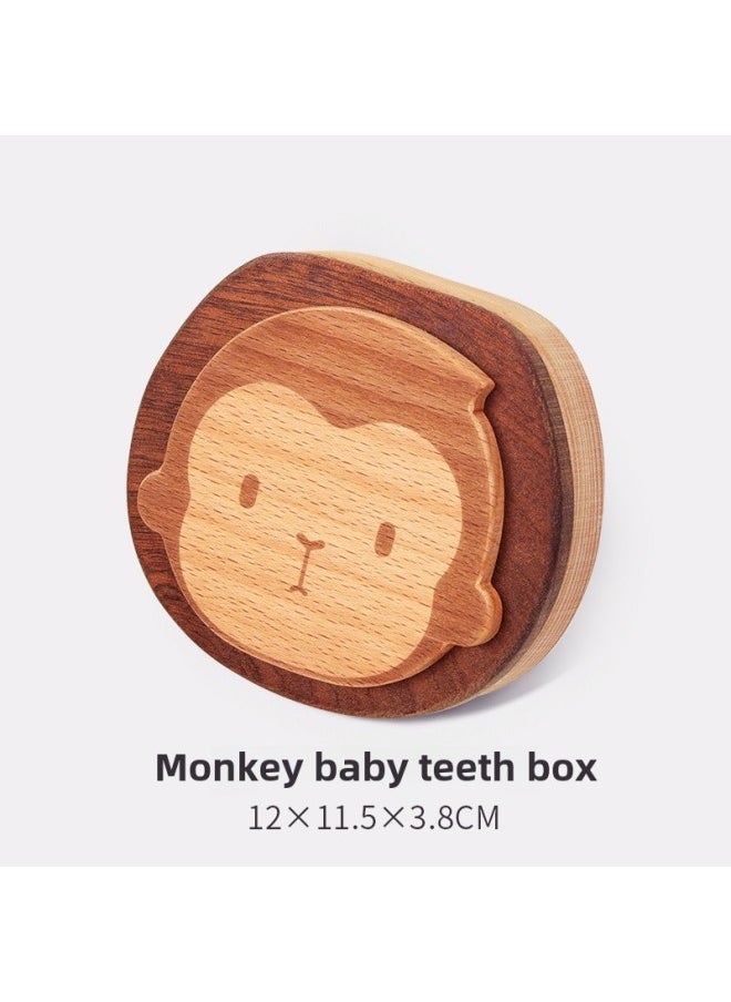 12 Zodiac Baby Teeth Box Children's Commemorative Box Boys And Girls Baby Teeth Lanugo Collection Box Birthday Gift Toys-color:monkey●baby Tooth Box - Image 1