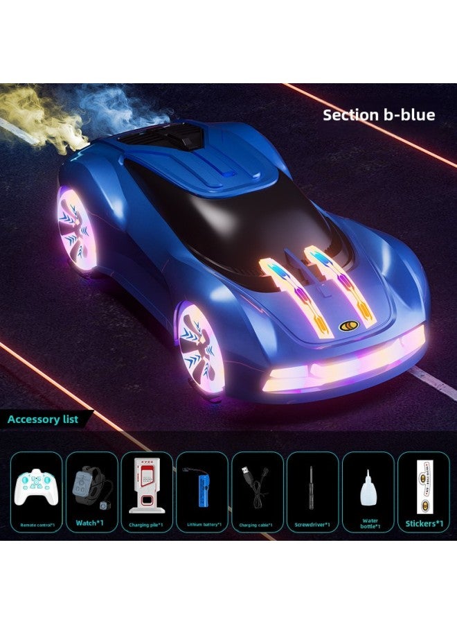 إسكدنيا JJRC Energy Cool Light Spray Concept Stunt Drift Sports Car ألعاب أطفال سيارة تحكم عن بعد هدية بالجملة - اللون: موديل B أزرق + ساعة تحكم عن بعد - Image 1