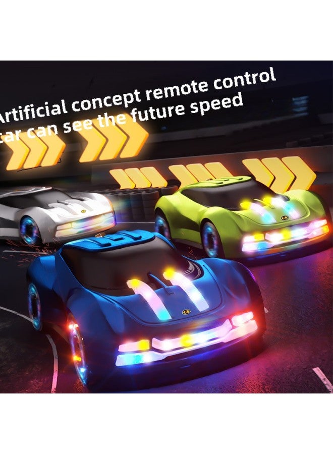 إسكدنيا JJRC Energy Cool Light Spray Concept Stunt Drift Sports Car ألعاب أطفال سيارة تحكم عن بعد هدية بالجملة - اللون: موديل B أزرق + ساعة تحكم عن بعد - Image 2