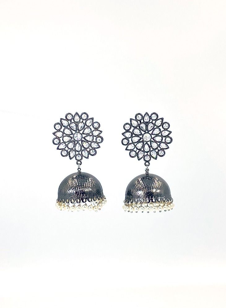 GOHONA GOHONA Bollywood Style Indian Traditional Jhumka Earring for Women  - Image 1