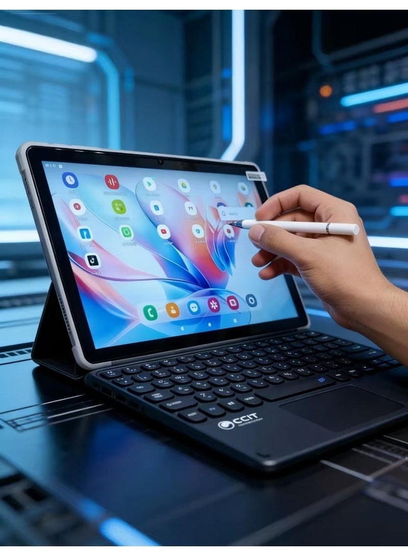 CCIT Tab G25 Tablet, 10.1-Inch Incell IPS LCD, 16GB RAM, 1TB ROM, Android 15, 10000mAh Battery, 4G/5G Support - With Keyboard & Touch Pen-GOLD - Image 4