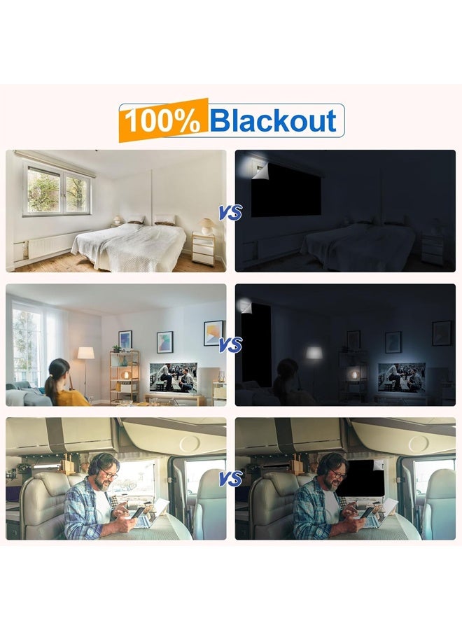 DUNISO Blackout Blinds, Free-cut Portable Travel Curtains, No Drilling Required, Travel Blackout Curtains for Home Office, Kids Room, Bedroom, Car, etc. (300 x 145 cm).  - Image 2