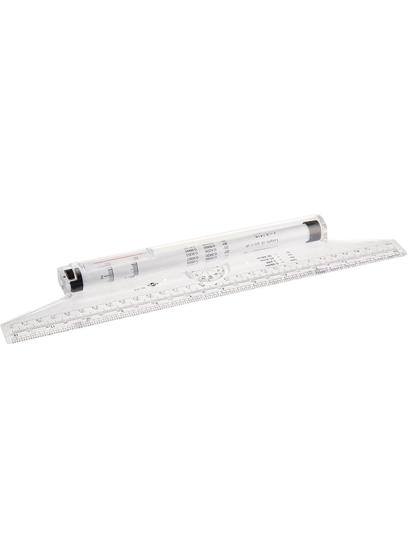 Alvin ALVIN Rolling Parallel Ruler 12 Inch Model 312 Multipurpose Imperial and Metric Rolling Ruler for Students Artists and Designers Ideal for Drawing Parallel Lines Curves and Arcs  12 inches  - Image 2