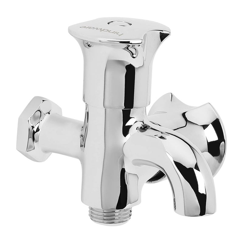 Hindware Lyra F920033CP 2-in-1 Brass Bib Cock for Bathroom (Chrome Finish) | 12-Year Manufacturer Warranty - Image 1