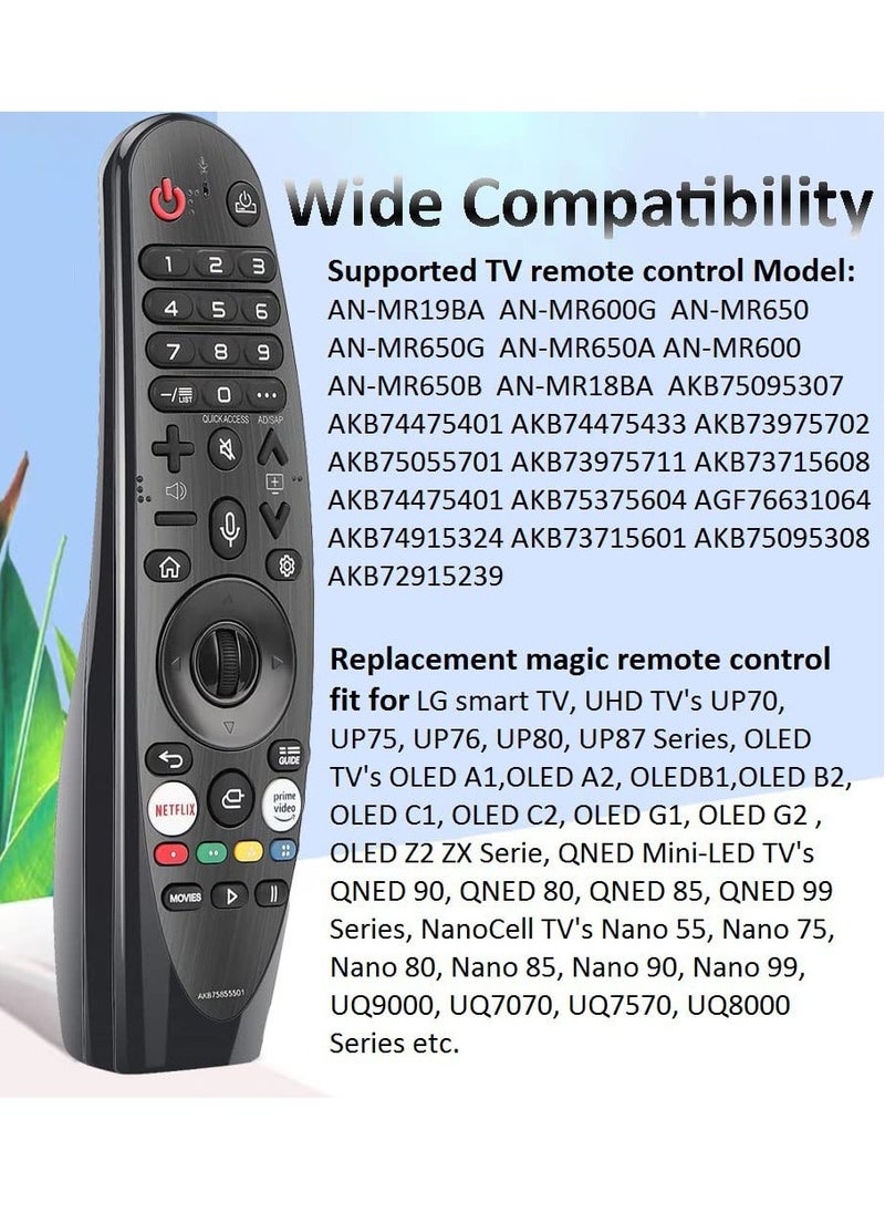 Generic - Remote Control for LG TV NO Voice Function AKB75855501 Remote Replacement Compatible with All LG TV Models AN-MR20GA AN-MR600G AN-MR650G ANMR650A etc.(NO Voice Function) - Image 1