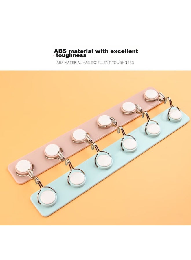 Chahua Hook, Bathroom Strong Adhesive Hook, Clothes Hanger, Door Back Hook, 6 Hooks In A Row - Image 1