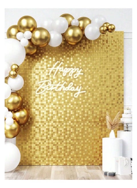 GOLD Foil Backdrop 2m Length 1m Width Glitter Foil Backdrop for Wedding Birthday Baby Shower Party Decoration