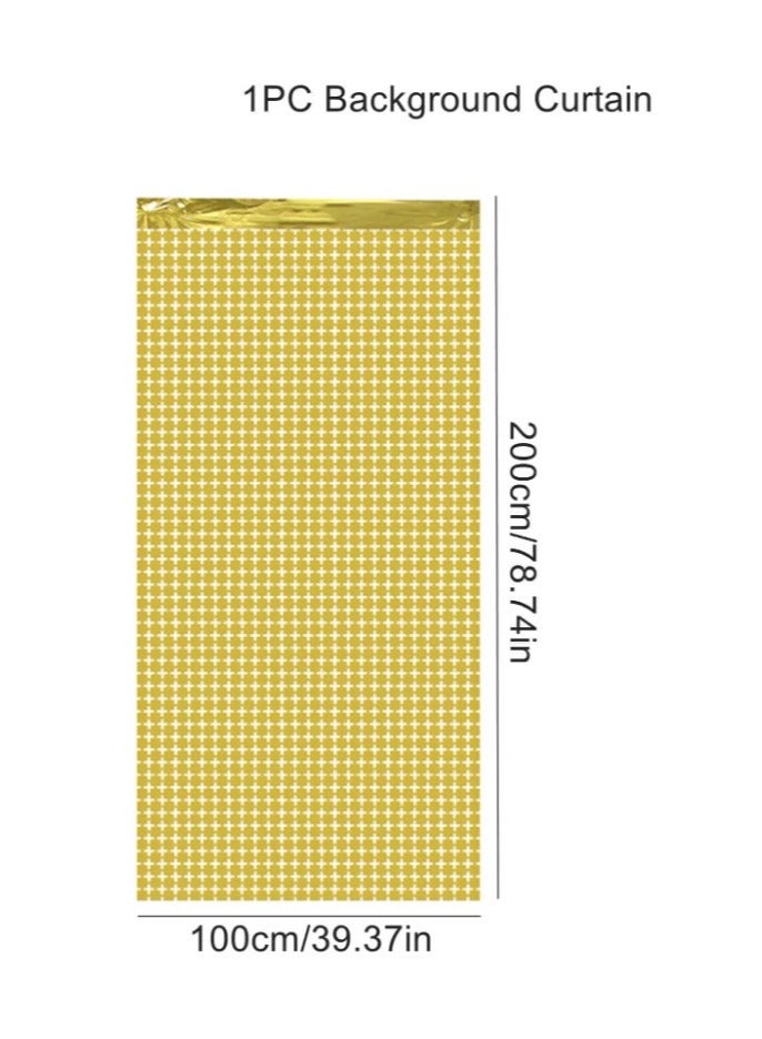 GOLD Foil Backdrop 2m Length 1m Width Glitter Foil Backdrop for Wedding Birthday Baby Shower Party Decoration  - Image 4