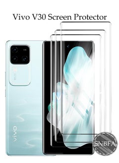 SNBFA 3 PCS Screen Protector for VIVO V30 Screen ProtectoFilm with Easy Installation Tool, Ultra-clear, [9H Hardness] [Bubble Free] [Shatterproof ][AntiScratch Film ]  - Image 1