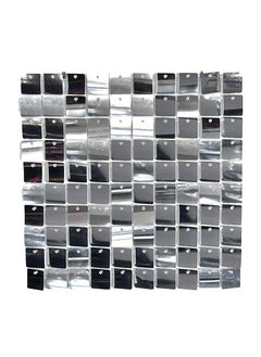 Generic 1 x 5 pcs Square Sequin Wall Panel Gatesby Wedding Decor Mirror silver jx-2239 