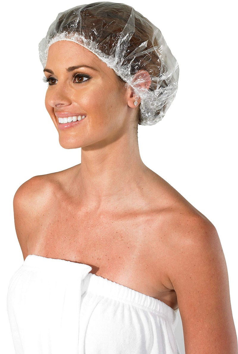 Colortrak Professional Bouffant Processing Caps, Single Use, Contain Hair During Perms, Conditioners, Relaxers, and Coloring, Extra Large, Clear Plastic, Usable as Shower Cap, 100 Per Pack - Image 2