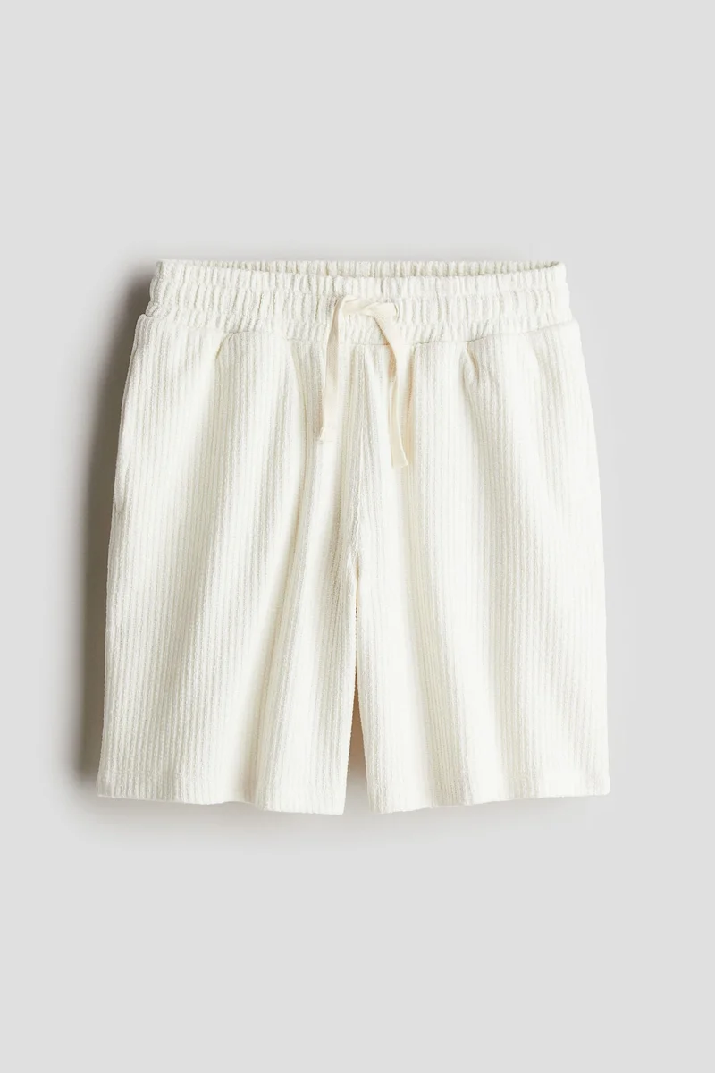 H&M Textured-knit shorts
