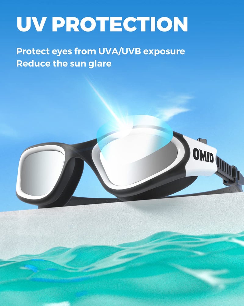 OMID Swim Goggles, P2 Polarized Swimming Goggles for Men Anti-fog Goggles Swimming for Adult Women - Image 3