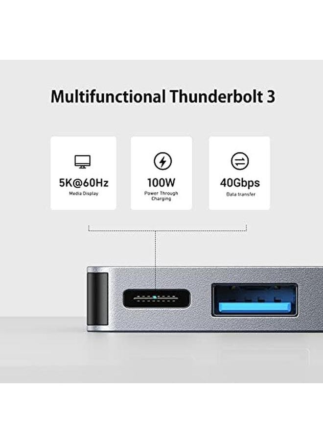 erorex - Usb C Hub Adapter For Macbook Pro Air M1 2020 2019 2018 6 In 1 Usb C Accessories Compatible With Macbook Pro 13″ And 15″ With 3 Usb 3.0 Ports Tf Sd Card Reader Usb C Power Delivery - Image 1