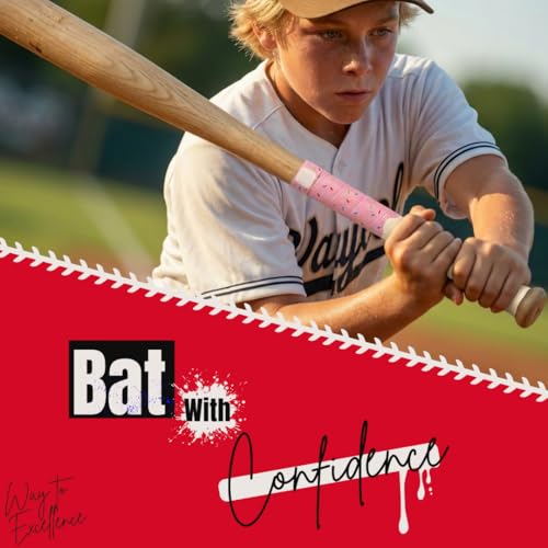 Waycel Bat Grip Tape – 0.5mm / 1.1mm / 1.8mm – Baseball & Softball Bat Wrap – Anti-Slip Batting Grip Tape for Baseball Bats & Softball Bats – Ice Cream Style (Strawberry, 0.5 mm) - Image 5
