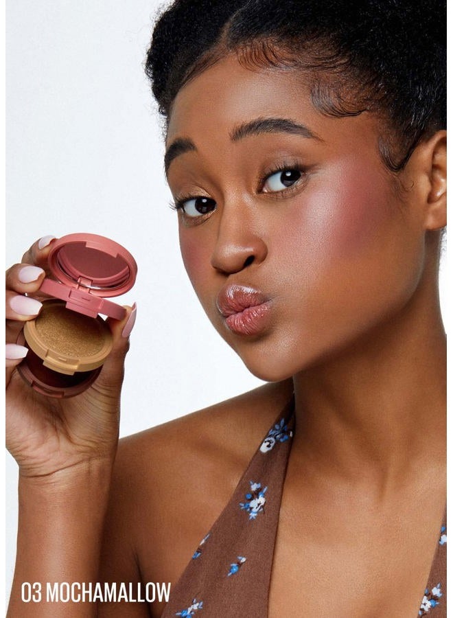 KAJA 3 Colors Palette - Play Bento_Mochamallow | Powder Blusher, Highlighter, Cream Bronzer, Creamy Application, with Mango Seed Butter, Powdery Finish, Easy Finger Application, Lightweight Formula - Image 4