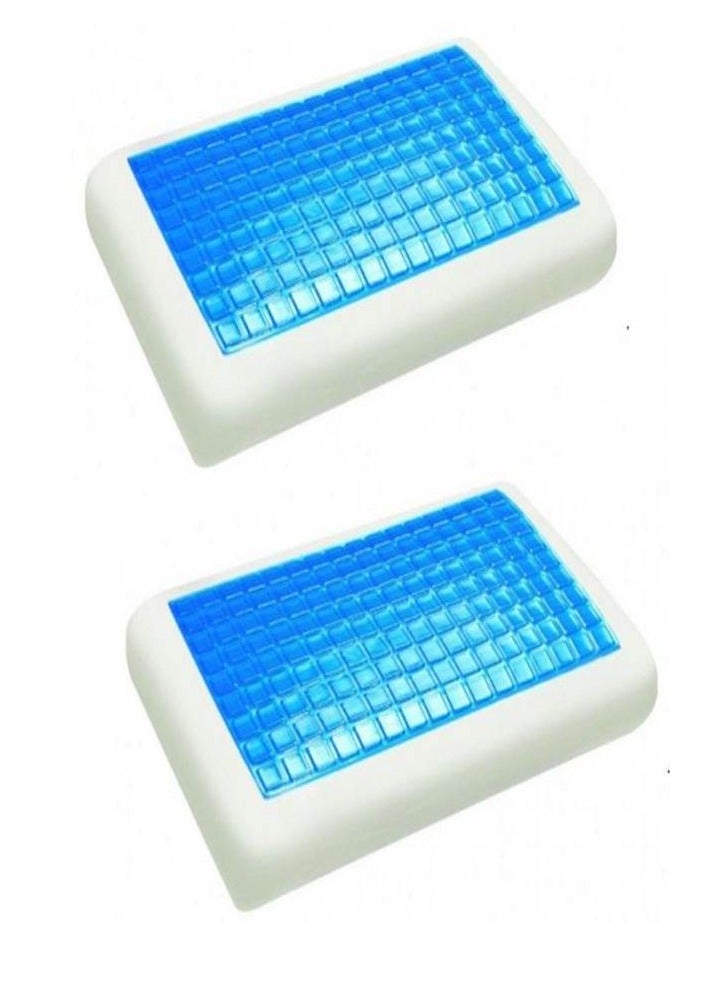 2-Piece Summer Autumn Winter Bread Pillow Gel Pillow Slow Rebound Memory Cotton Pillow Core Cool Gel Memory Foam Pillow Set  - Image 3