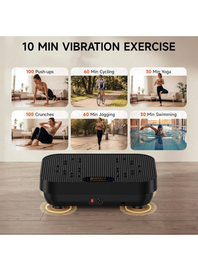 SHENGHUI Vibration Plate Exercise Machine,Whole Body Workout Power Vibrate Fitness Platform Vibration Plate for Fat Burner,Helps Weight Loss Shaping Toning Wellness - Image 4