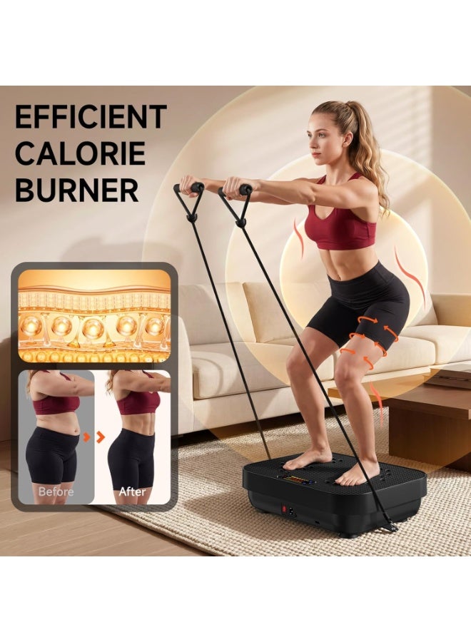 SHENGHUI Vibration Plate Exercise Machine,Whole Body Workout Power Vibrate Fitness Platform Vibration Plate for Fat Burner,Helps Weight Loss Shaping Toning Wellness - Image 2