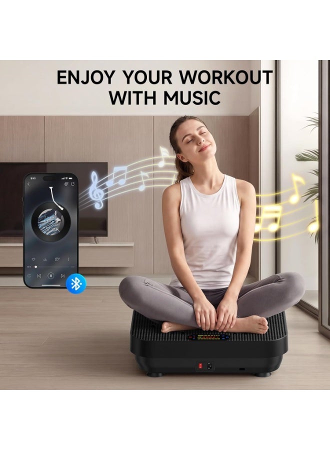 SHENGHUI Vibration Plate Exercise Machine,Whole Body Workout Power Vibrate Fitness Platform Vibration Plate for Fat Burner,Helps Weight Loss Shaping Toning Wellness - Image 5