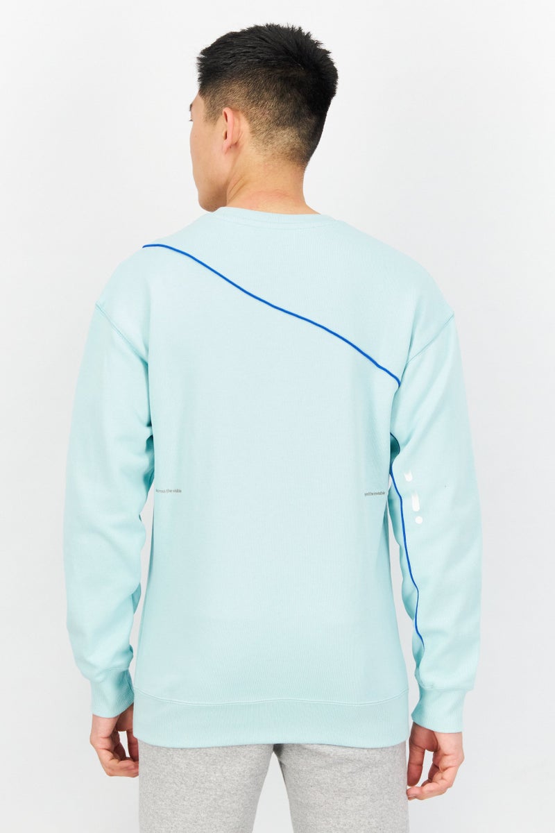 PUMA Men Sportswear Fit Long Sleeve Sweatshirt, Turquoise - Image 3