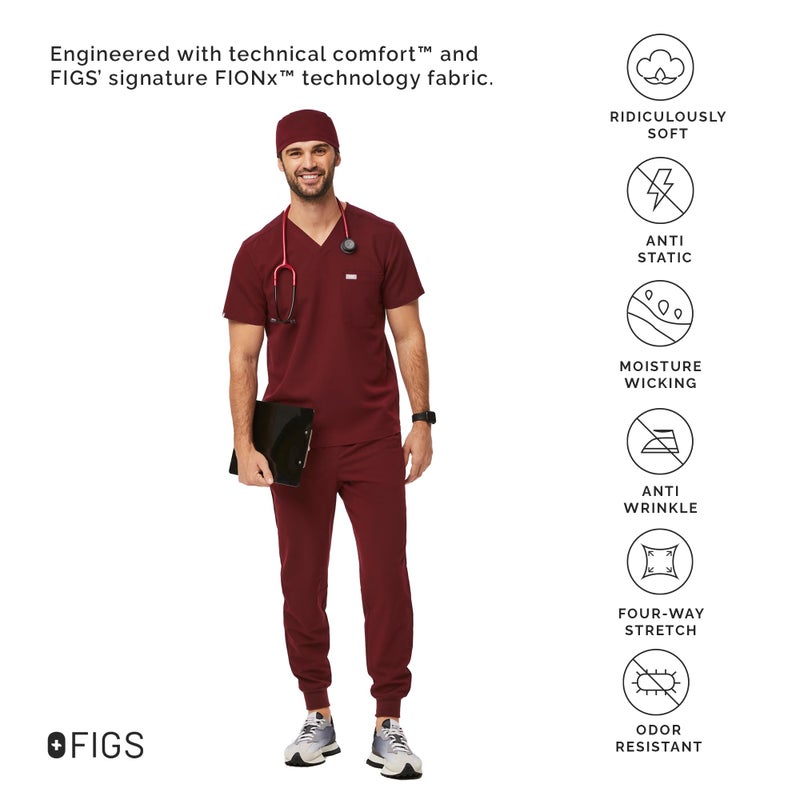 FIGS Unisex Modern Classic Scrub Cap - Burgundy, One Size - Image 3