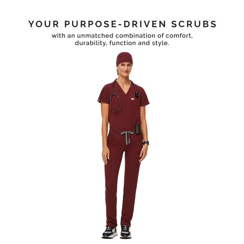 FIGS Unisex Modern Classic Scrub Cap - Burgundy, One Size - Image 4