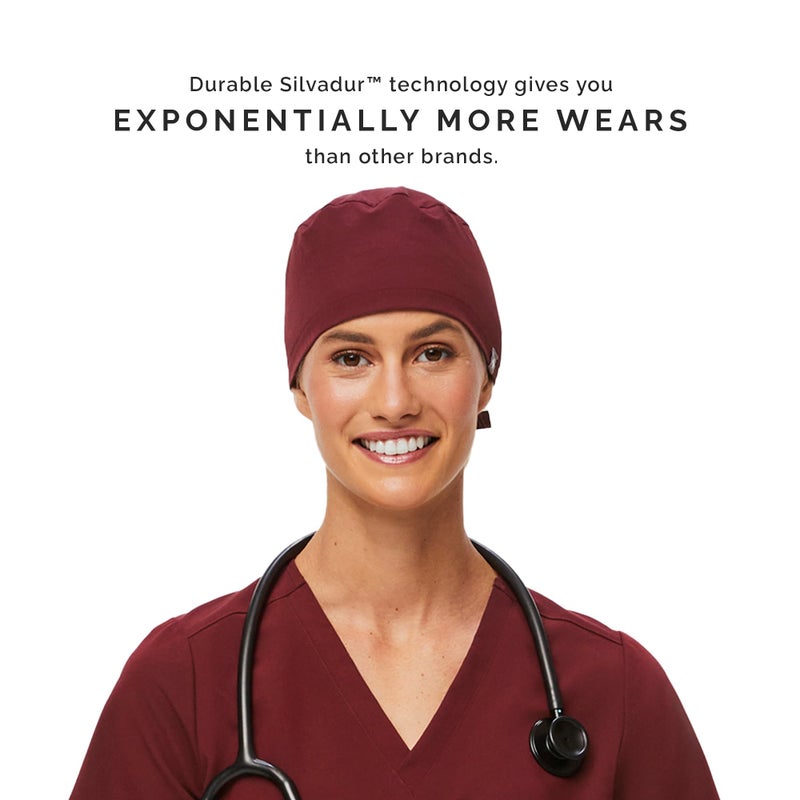 FIGS Unisex Modern Classic Scrub Cap - Burgundy, One Size - Image 5